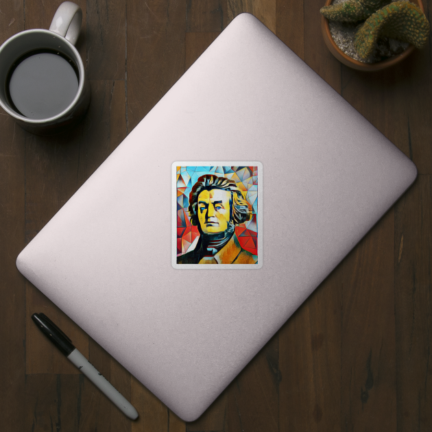 Adam Mickiewicz Abstract Portrait | Adam Mickiewicz Artwork 2 by JustLit